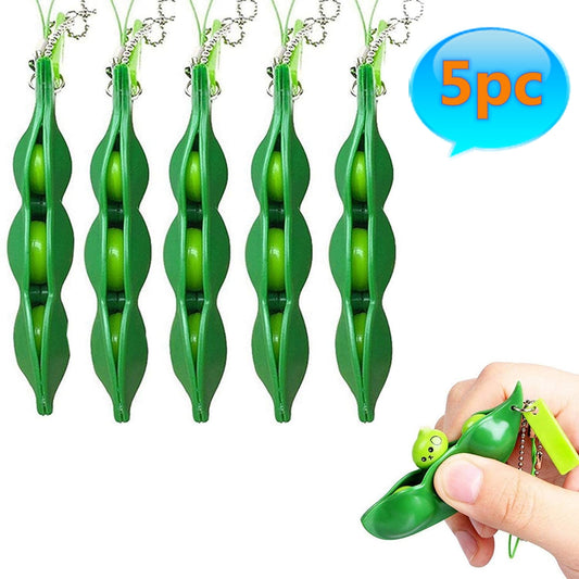 Pea Pod Fidget Keychain for Stress relief