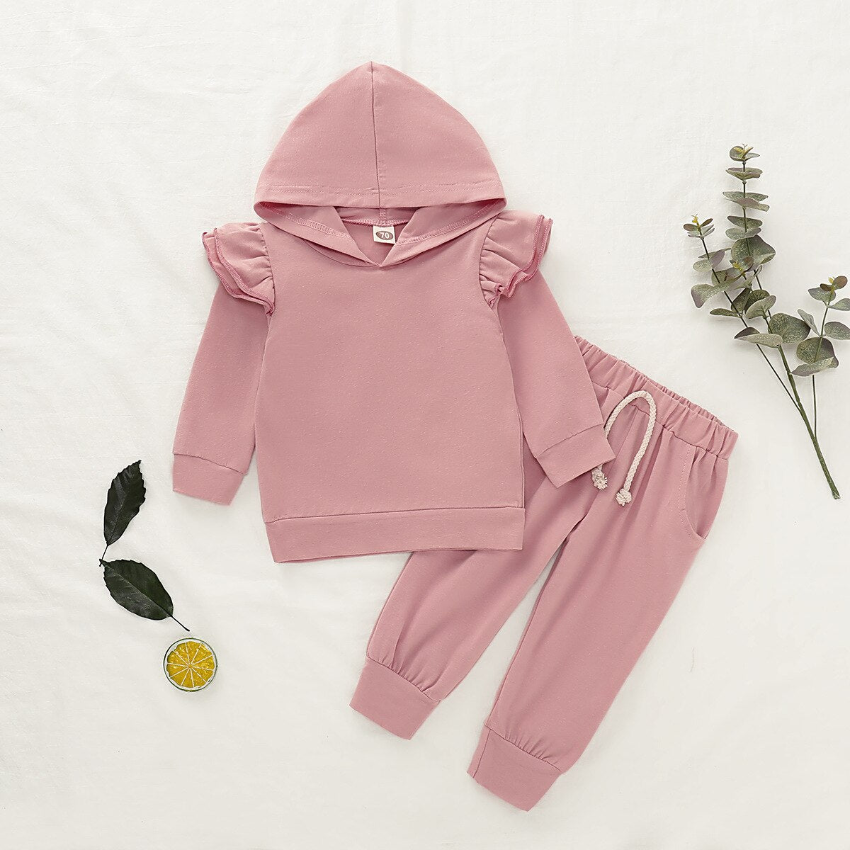 Baby Girls Hooded Lounge Set