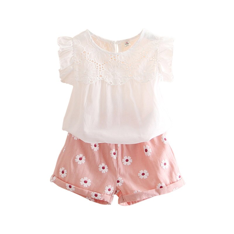 Girls Flower short and top set