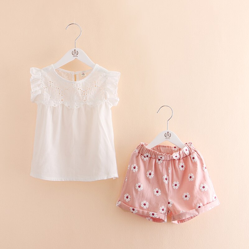 Girls Flower short and top set