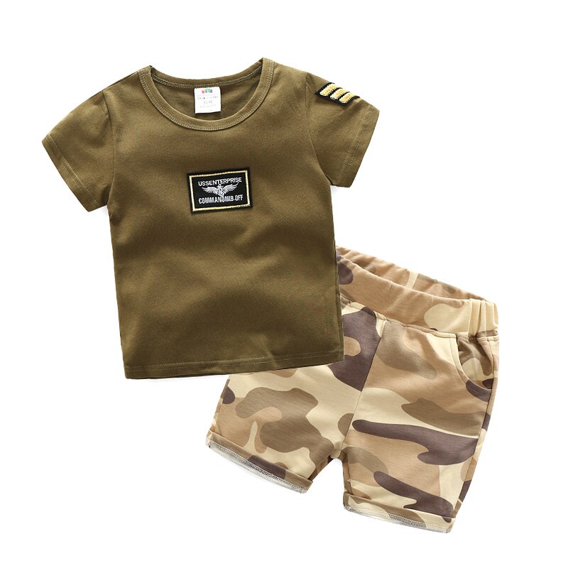 Boys Army Short and Top Set