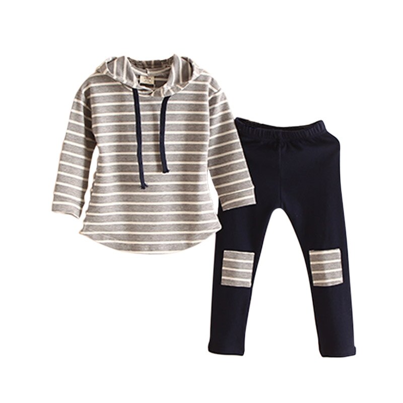 Girls Striped Lounge Set