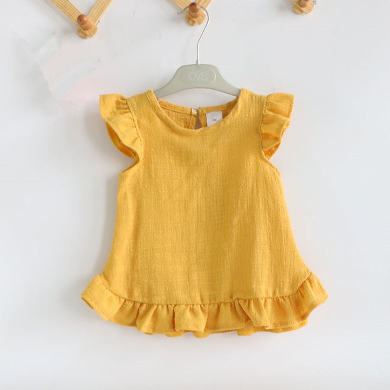 Ruffle Girls Cotton Top