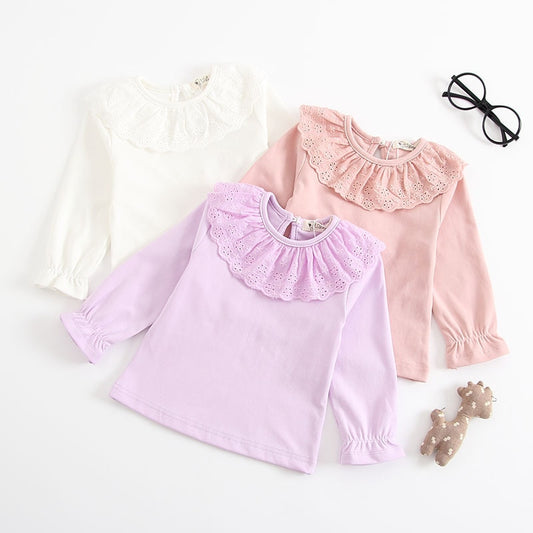 Girls Long Sleeve Ruffle Top