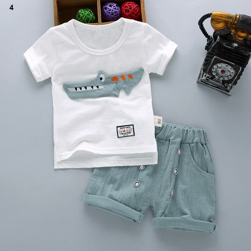 Boys Animal Short And Top Set