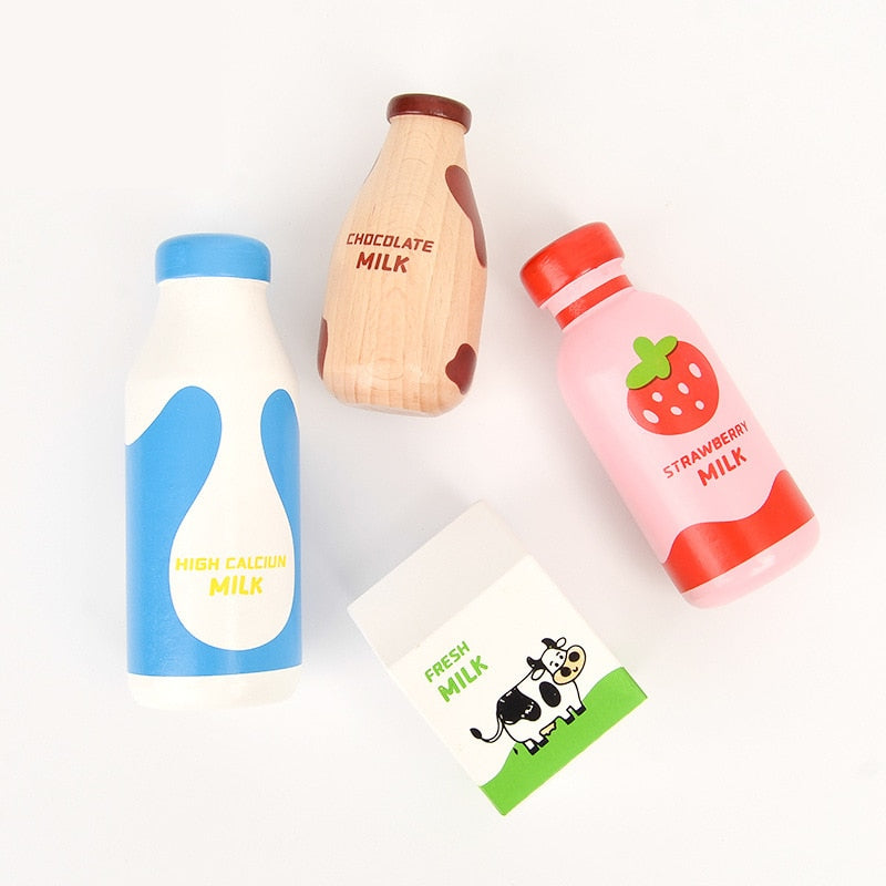 Wooden Milk Set