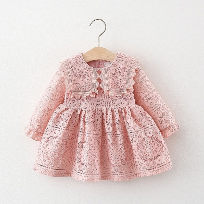 Girls Long Sleeve Lace Dress