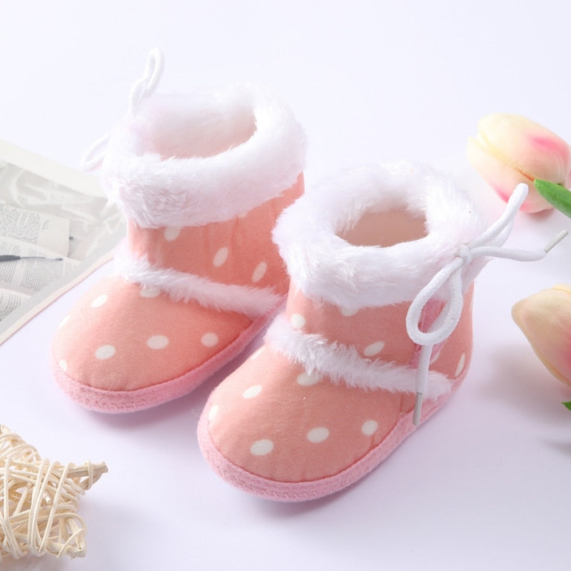 Warm Boots - Soft Sole Fur Snow Booties for 0-18M