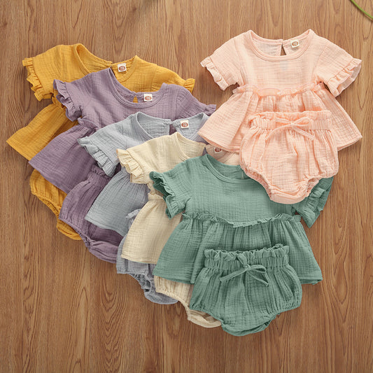 Baby Girls Ruffle Top and Short Set