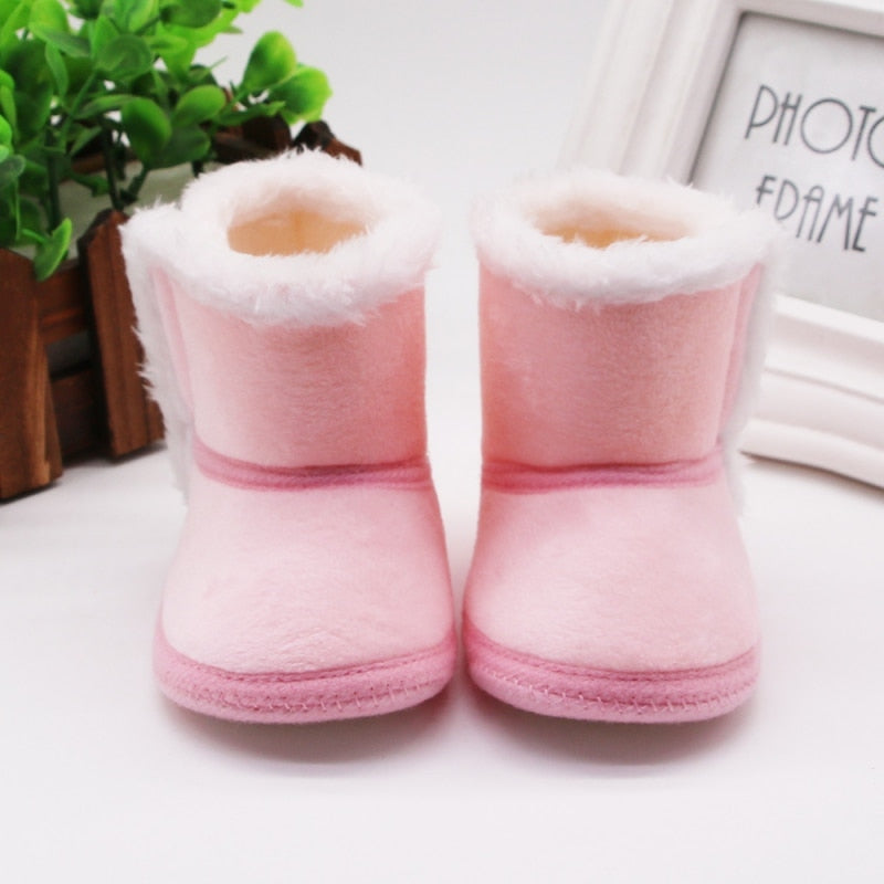 Warm Boots - Soft Sole Fur Snow Booties for 0-18M