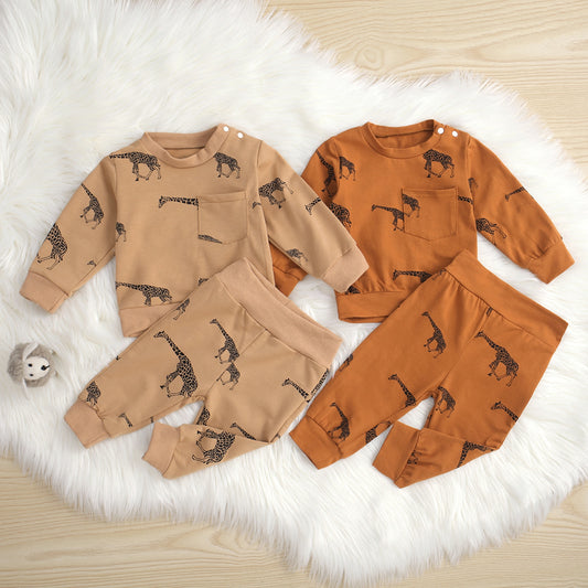 Giraffe Long Sleeve Lounge Set