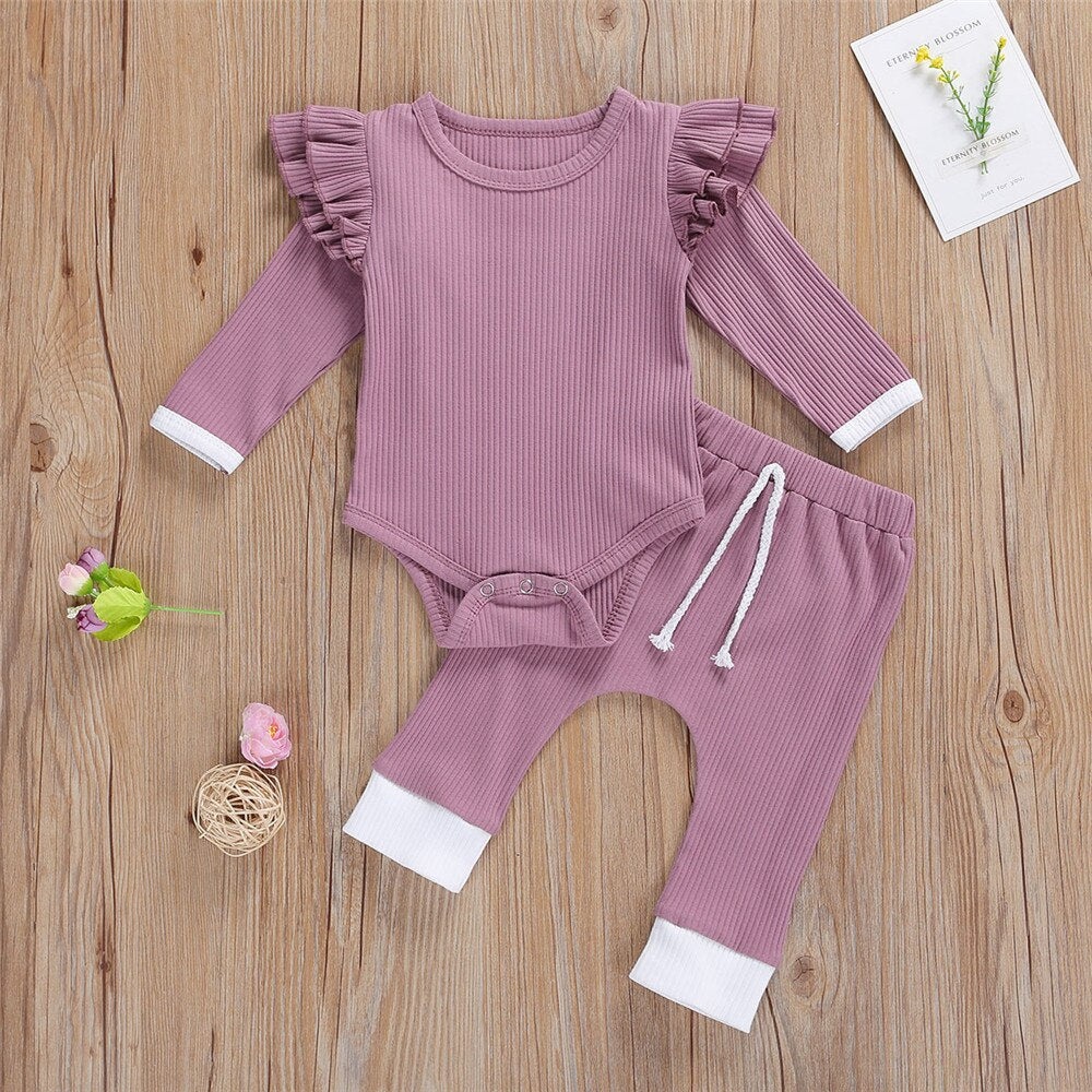 Baby Girls Ruffle Lounge Set