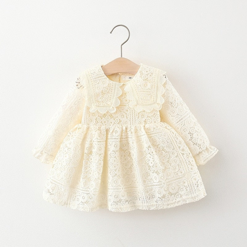 Girls Long Sleeve Lace Dress