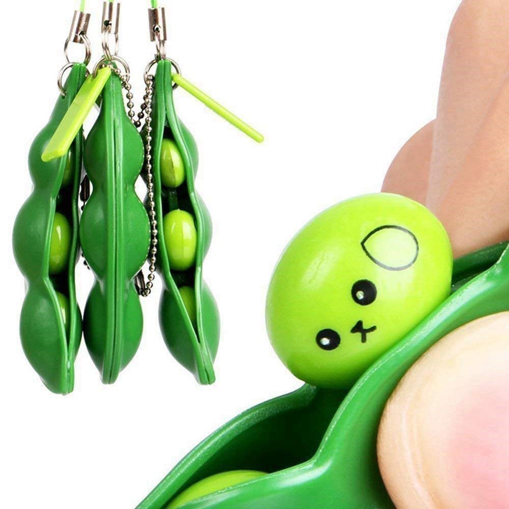 Pea Pod Fidget Keychain for Stress relief