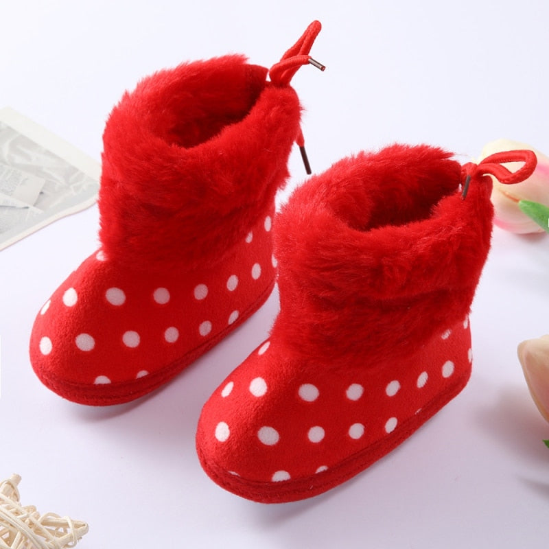 Warm Boots - Soft Sole Fur Snow Booties for 0-18M