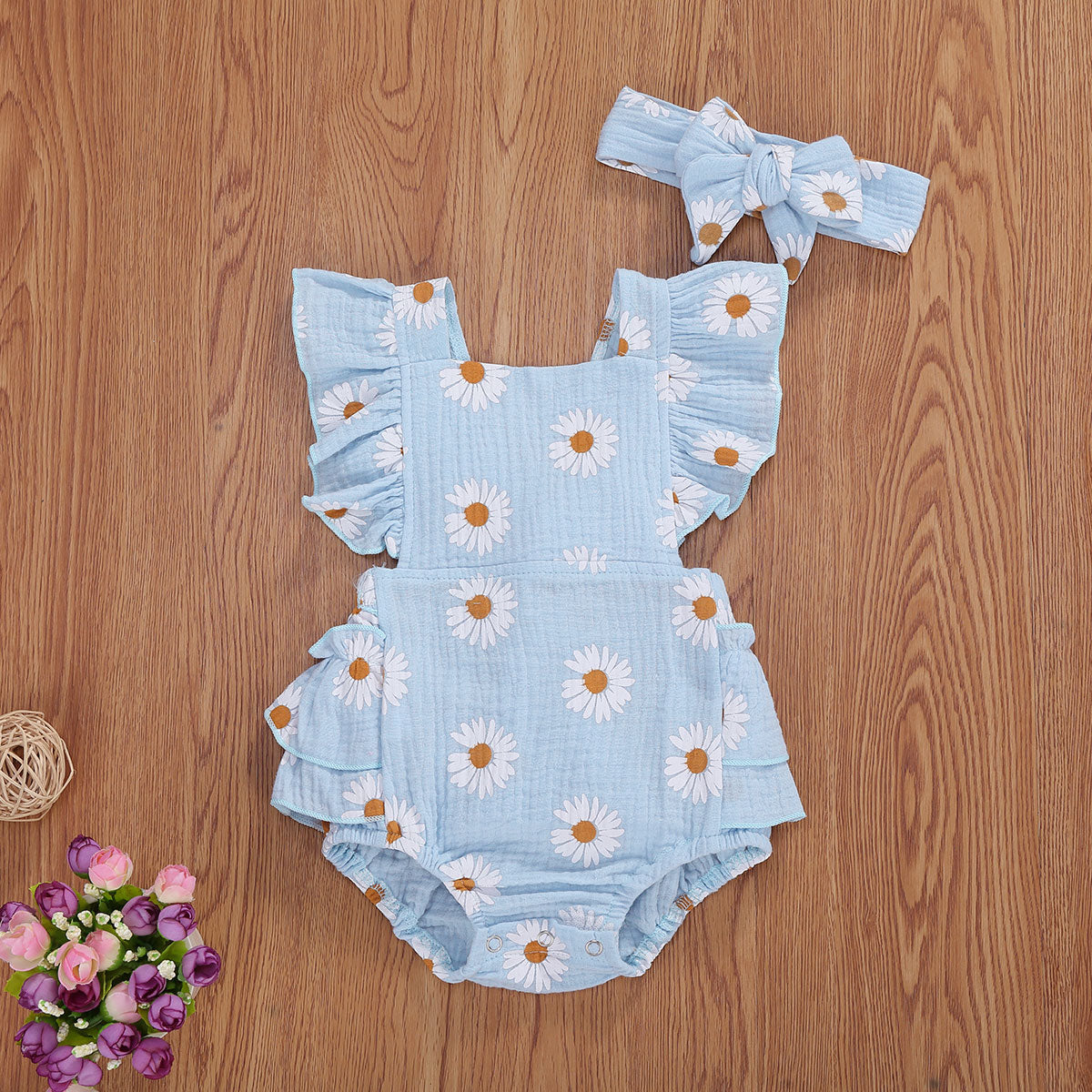 Baby Girls Daisy Ruffled Set