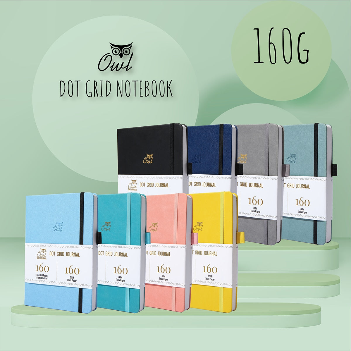 Bullet Journal Dot Grid Notebook 160 Pages 5x5