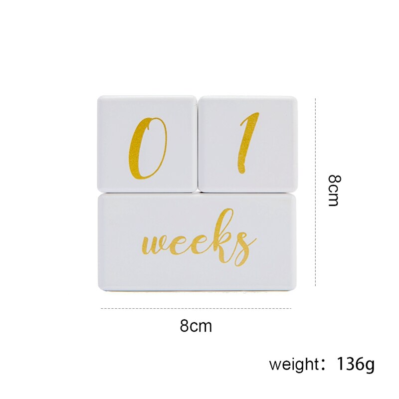 Baby Milestone Wooden Blocks