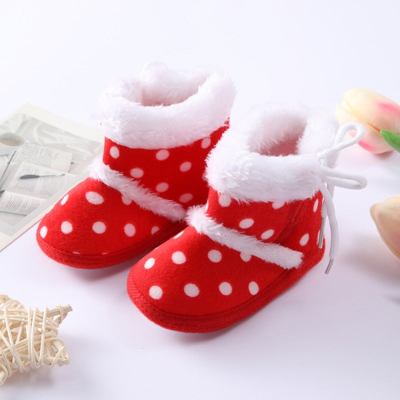 Warm Boots - Soft Sole Fur Snow Booties for 0-18M