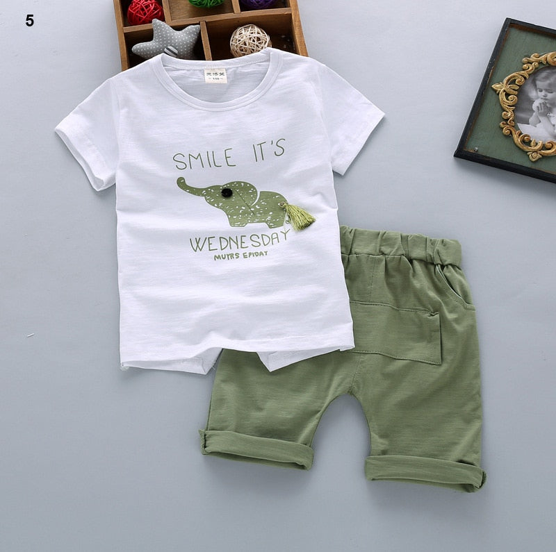 Boys Animal Short And Top Set