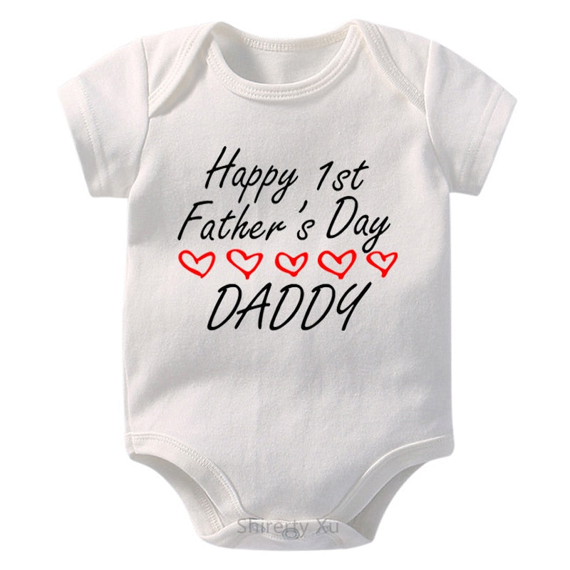 1st Fathers Day Baby Vest