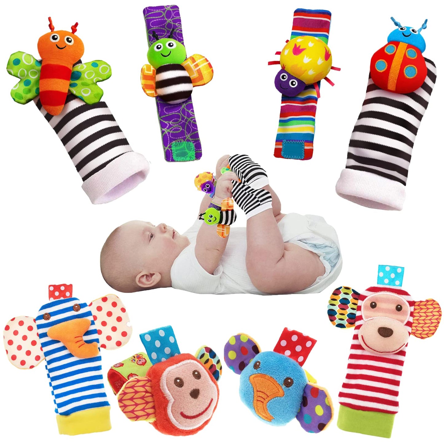 Baby Wrist Rattle Set