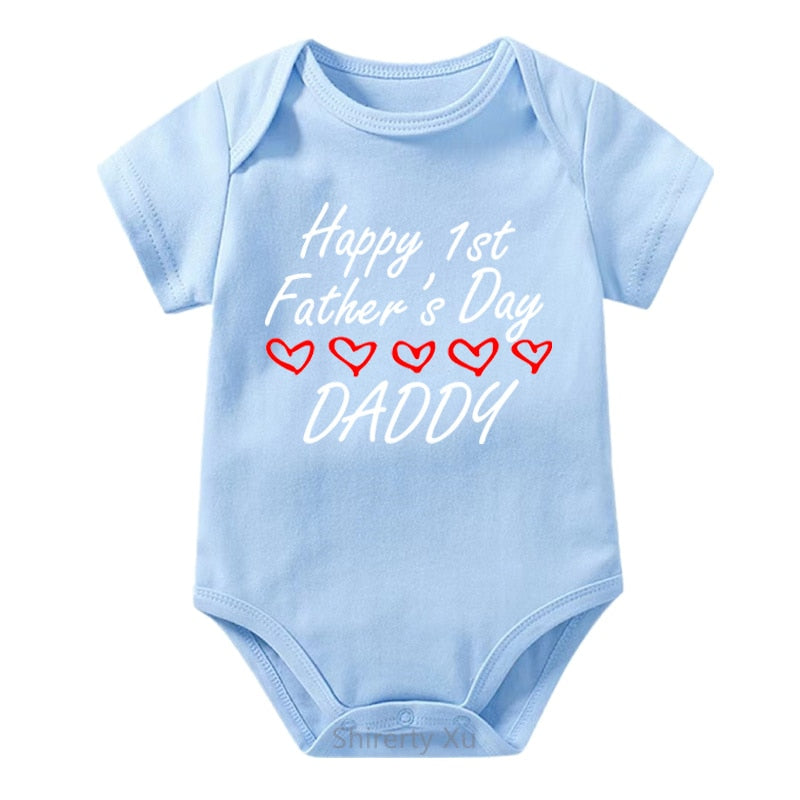 1st Fathers Day Baby Vest