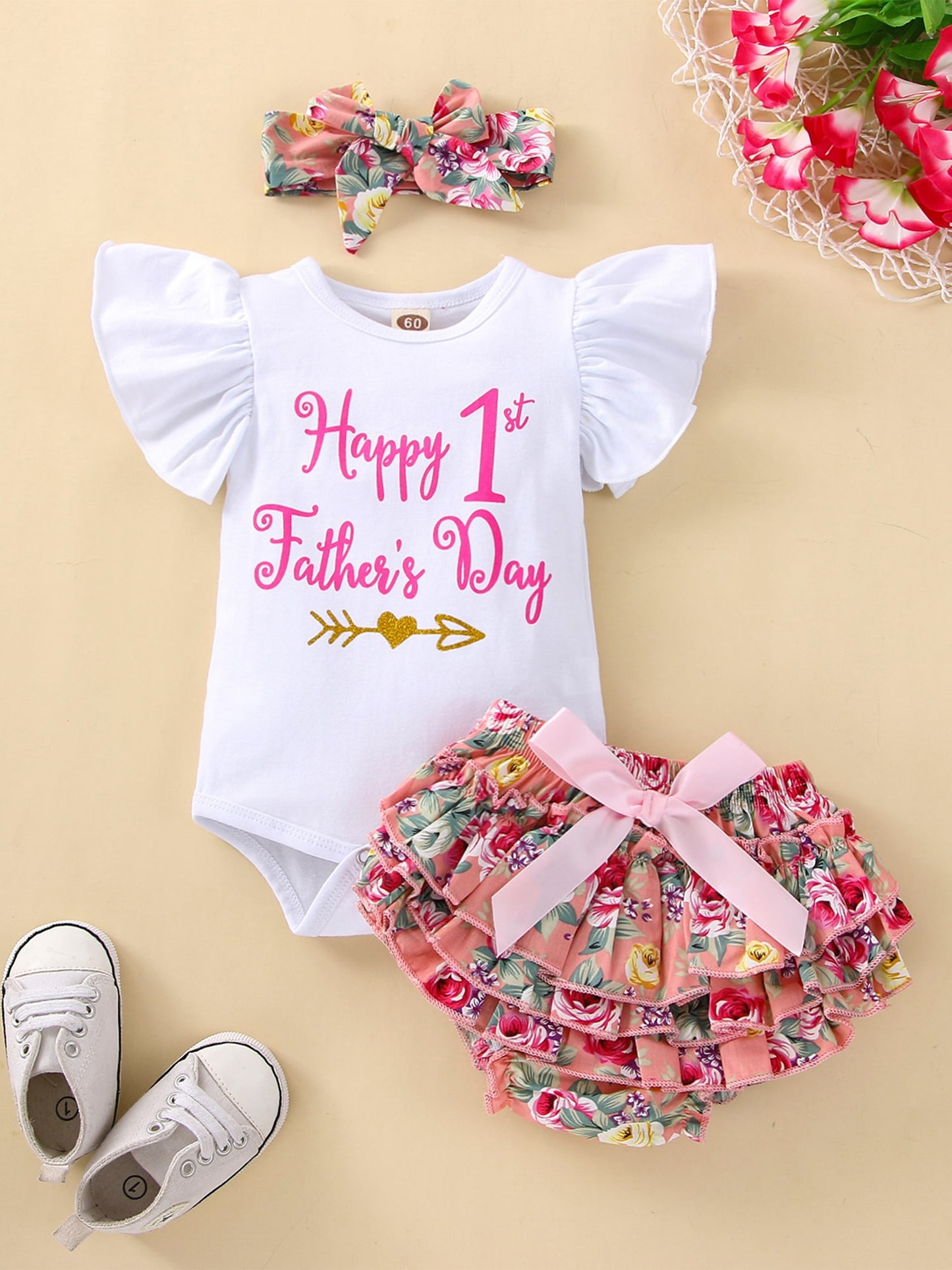 Baby Girl 1st Fathers Day Outfit