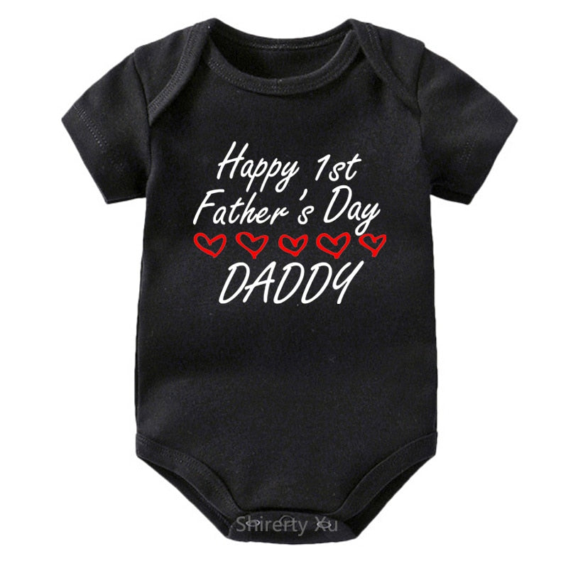 1st Fathers Day Baby Vest