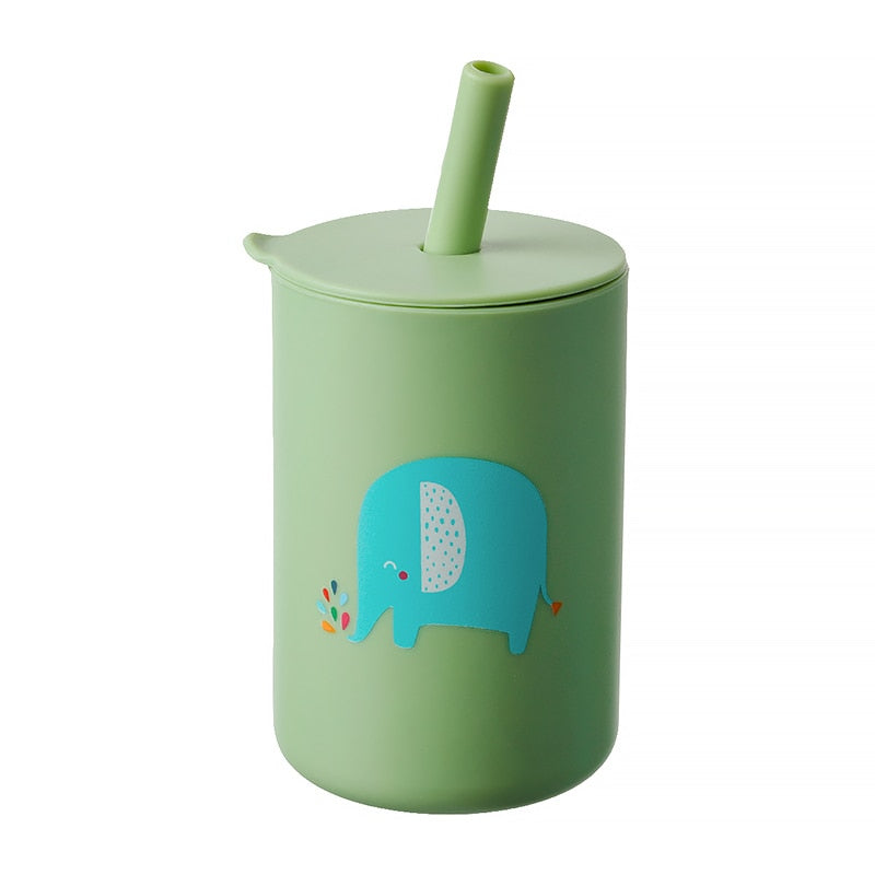 Silicone 150ml Cup With Straw