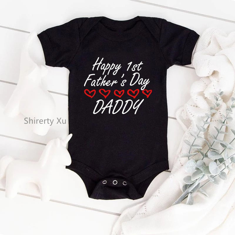 1st Fathers Day Baby Vest