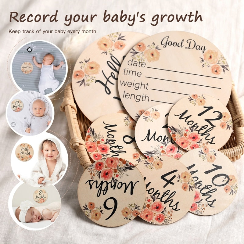 Wooden Milestone Cards