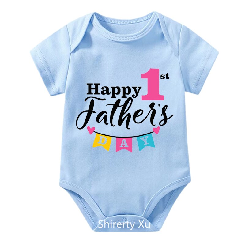 1st Fathers Day Baby Vest