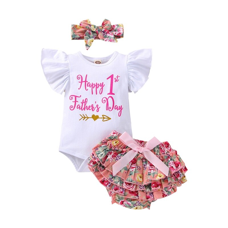 Baby Girl 1st Fathers Day Outfit