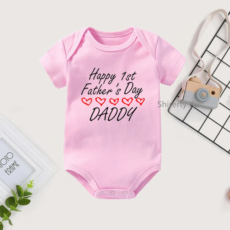 1st Fathers Day Baby Vest