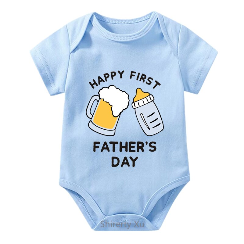 1st Fathers Day Baby Vest