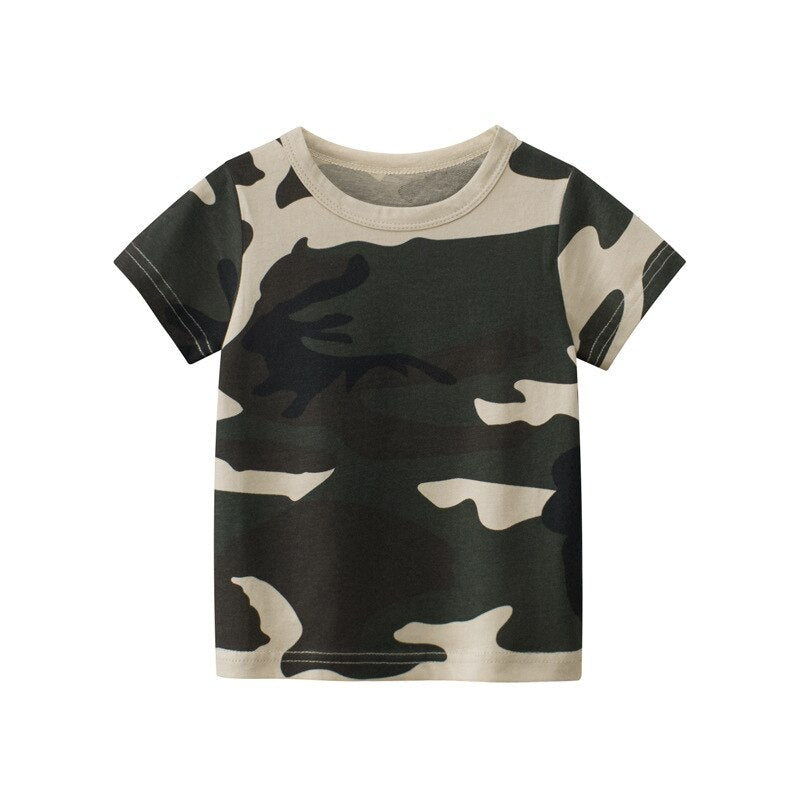 Boys Camouflage Tops and Short Set