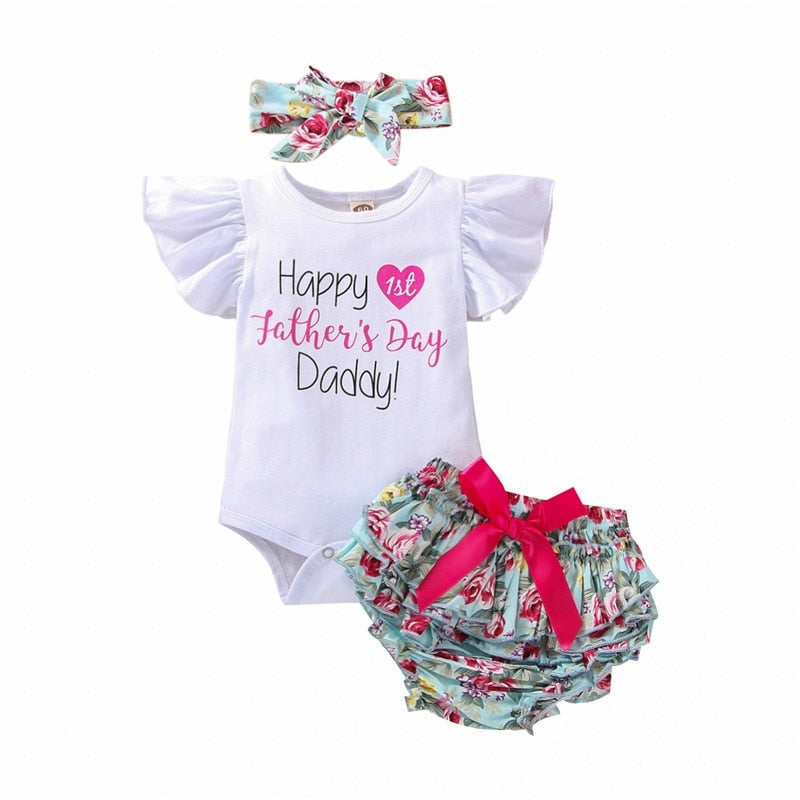 Baby Girl 1st Fathers Day Outfit