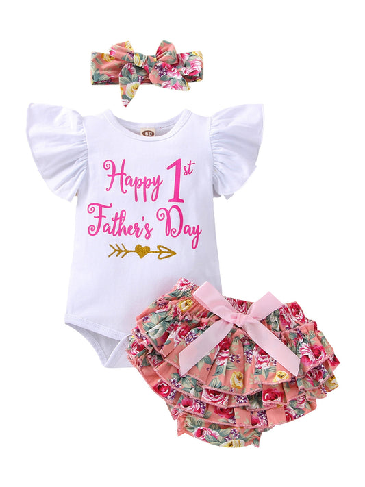 Baby Girl 1st Fathers Day Outfit