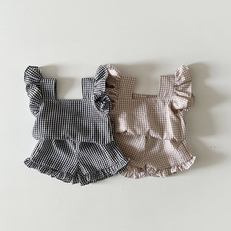 Girls Ruffle Top and Short Set