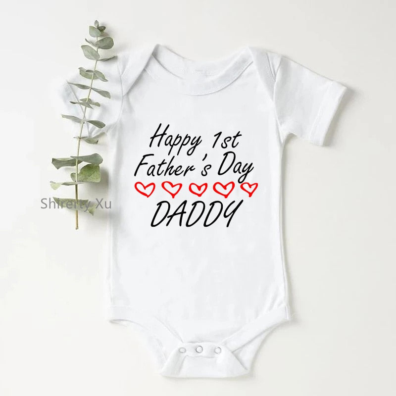 1st Fathers Day Baby Vest