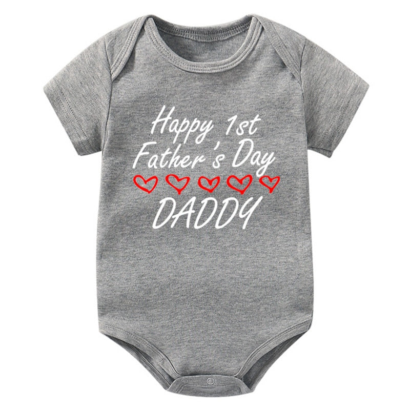 1st Fathers Day Baby Vest