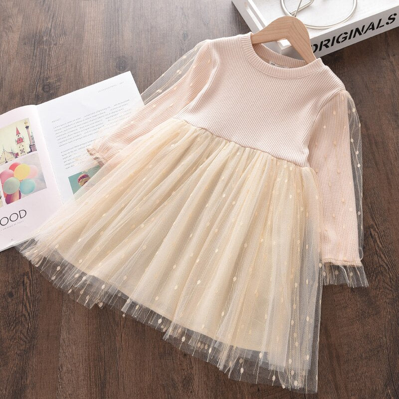 Girls Puff Sleeve Dress