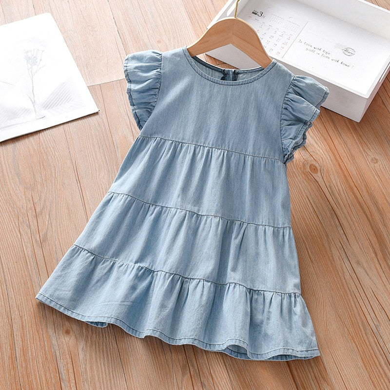 Girls Summer Denim Dress