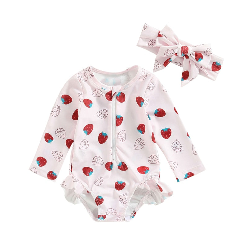 Strawberry Girls Swimming Costume