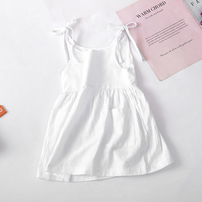 Girls Sleeveless Cotton Summer Dress