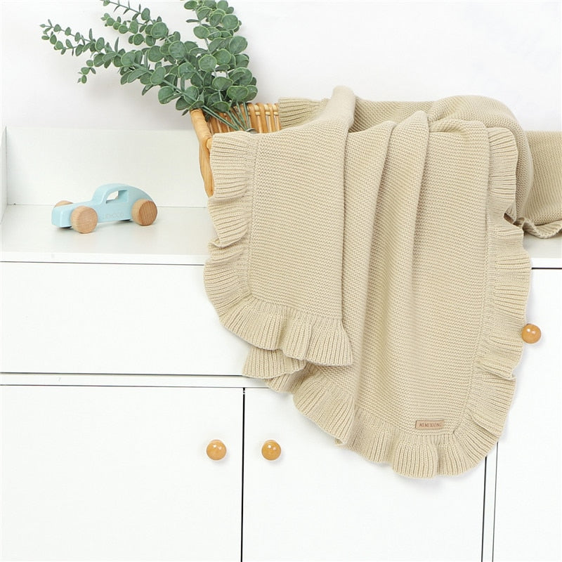 Swaddle Wrap Ruffle Blanket