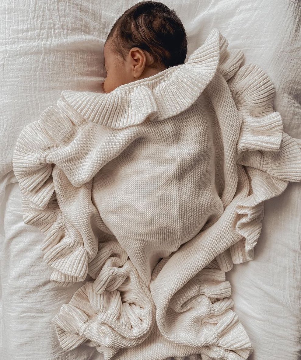 Swaddle Wrap Ruffle Blanket