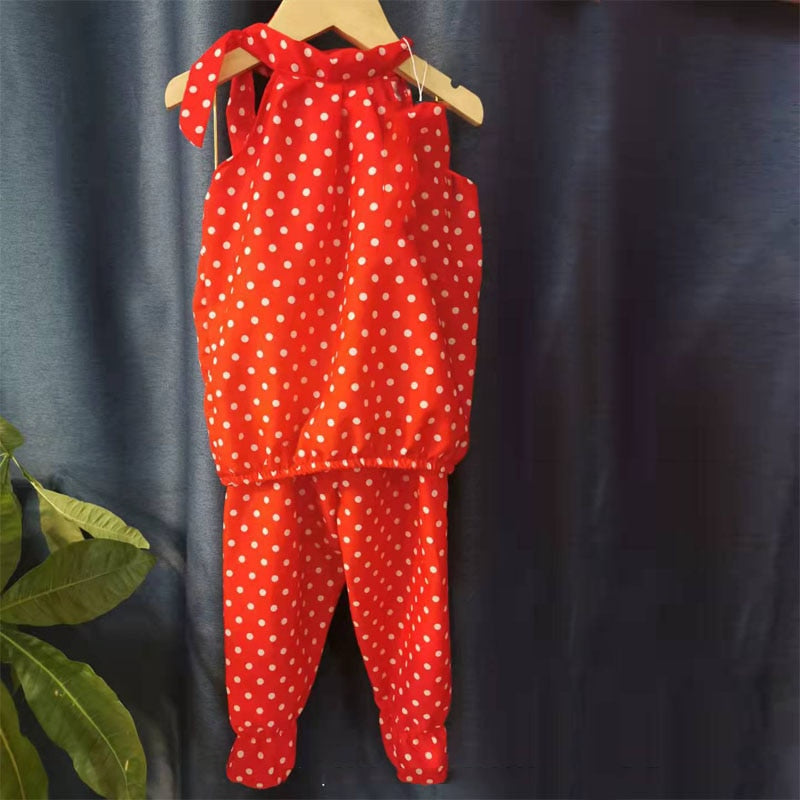 Children's Polka Dot Top and Trouser Set