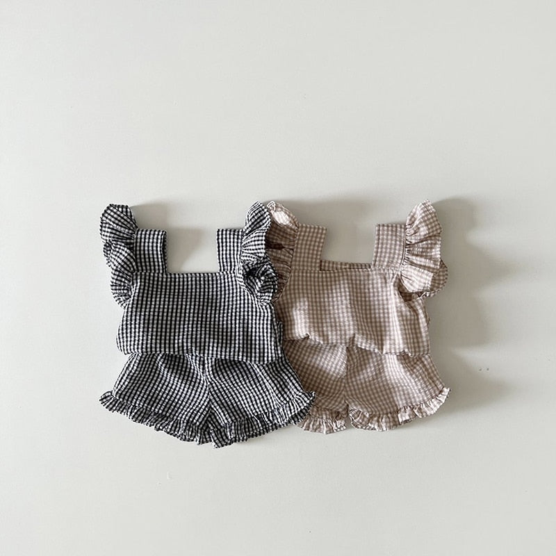 Girls Ruffle Top and Short Set